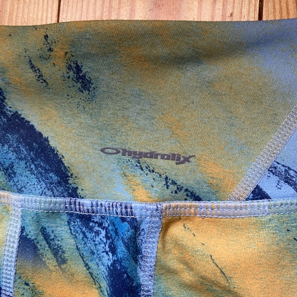 Oakley Workout Capris Large Blue/Yellow - Picture 4 of 5